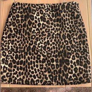 NWT Michael Kors Leopard Mini-skirt, size S